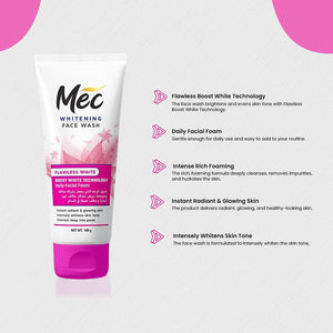 Mec Whitening Flawless White Face wash 100gm