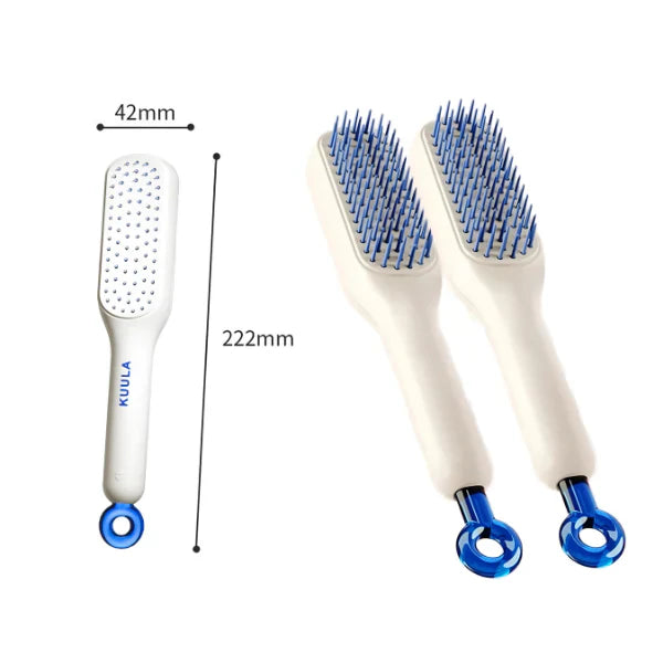 Self-cleaning hair brush comb