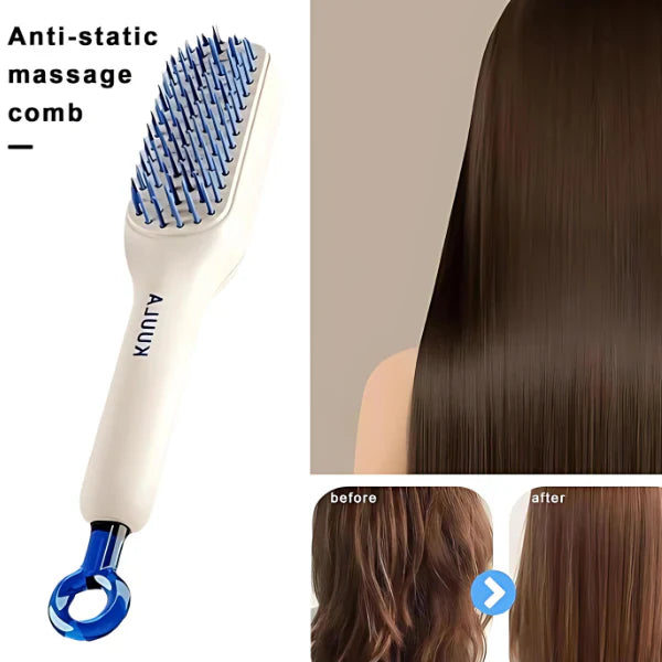 Self-cleaning hair brush comb